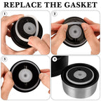 Linkidea 10 Pcs Silicone Seal Replacement, Lid Seal Gasket Replacement Compatible with Thermos Stainless King Food Jar, Exact Fit to 16 and 24 Ounce (White)