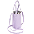Linkidea Tumbler Carrier with Strap Compatible with YETI Rambler Tumbler 30oz, IRON °FLASK Classic Tumbler 2.0 20oz/24oz/32oz, Waterbottle Sling Bag Holder Shoulder Strap, Light Purple