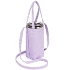 Linkidea Tumbler Carrier with Strap Compatible with YETI Rambler Tumbler 30oz, IRON °FLASK Classic Tumbler 2.0 20oz/24oz/32oz, Waterbottle Sling Bag Holder Shoulder Strap, Light Purple