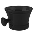 Linkidea Ceramic Mug Shaving with Knob Handle, Deep Size Wet Shaving Cup, Razor Shave Soap and Cream Bowl for Men (Black)