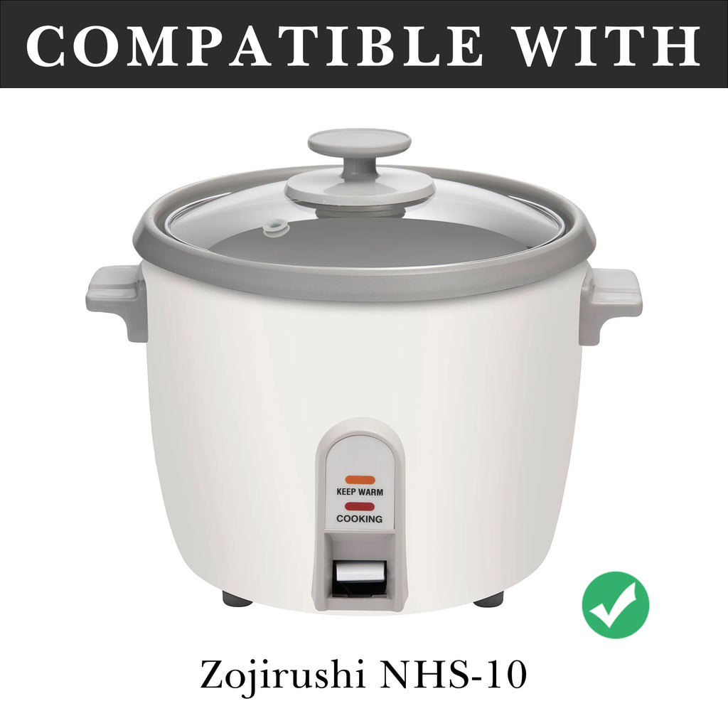 Linkidea 316 Stainless Steel Inner Pot Replacement Compatible with Zojirushi NHS-10 Rice Cooker, 6-Cup Cooking Bowl with Glass Lid, No Coating, Dishwasher Safe