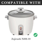 Linkidea 316 Stainless Steel Inner Pot Replacement Compatible with Zojirushi NHS-10 Rice Cooker, 6-Cup Cooking Bowl with Glass Lid, No Coating, Dishwasher Safe