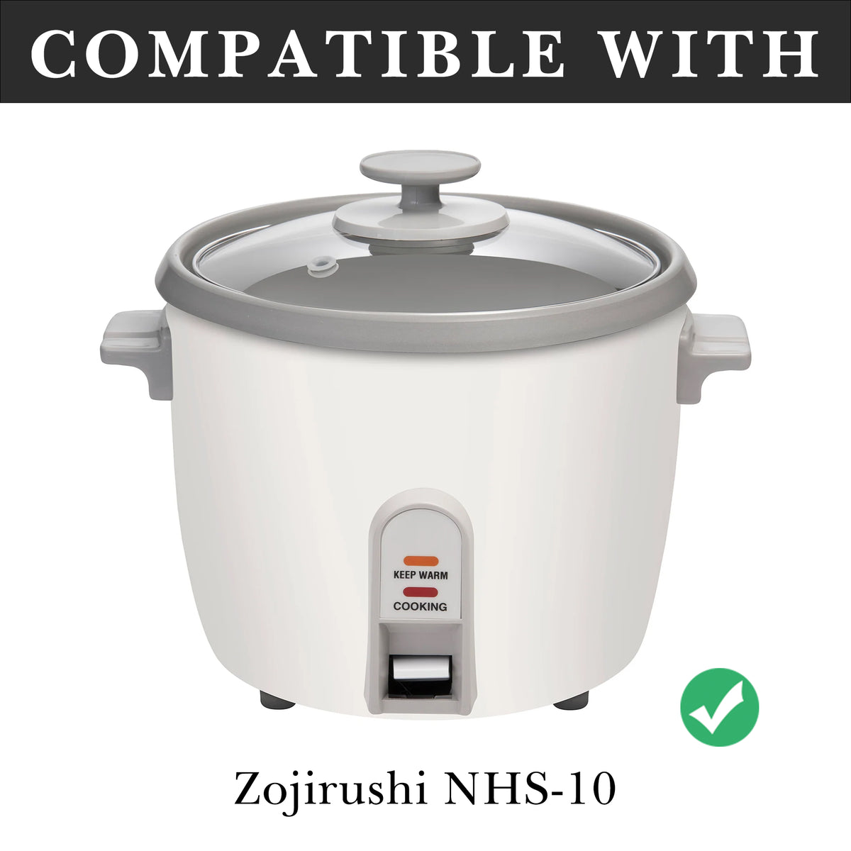 Linkidea 316 Stainless Steel Inner Pot Replacement Compatible with Zojirushi NHS-10 Rice Cooker, 6-Cup Cooking Bowl with Glass Lid, No Coating, Dishwasher Safe