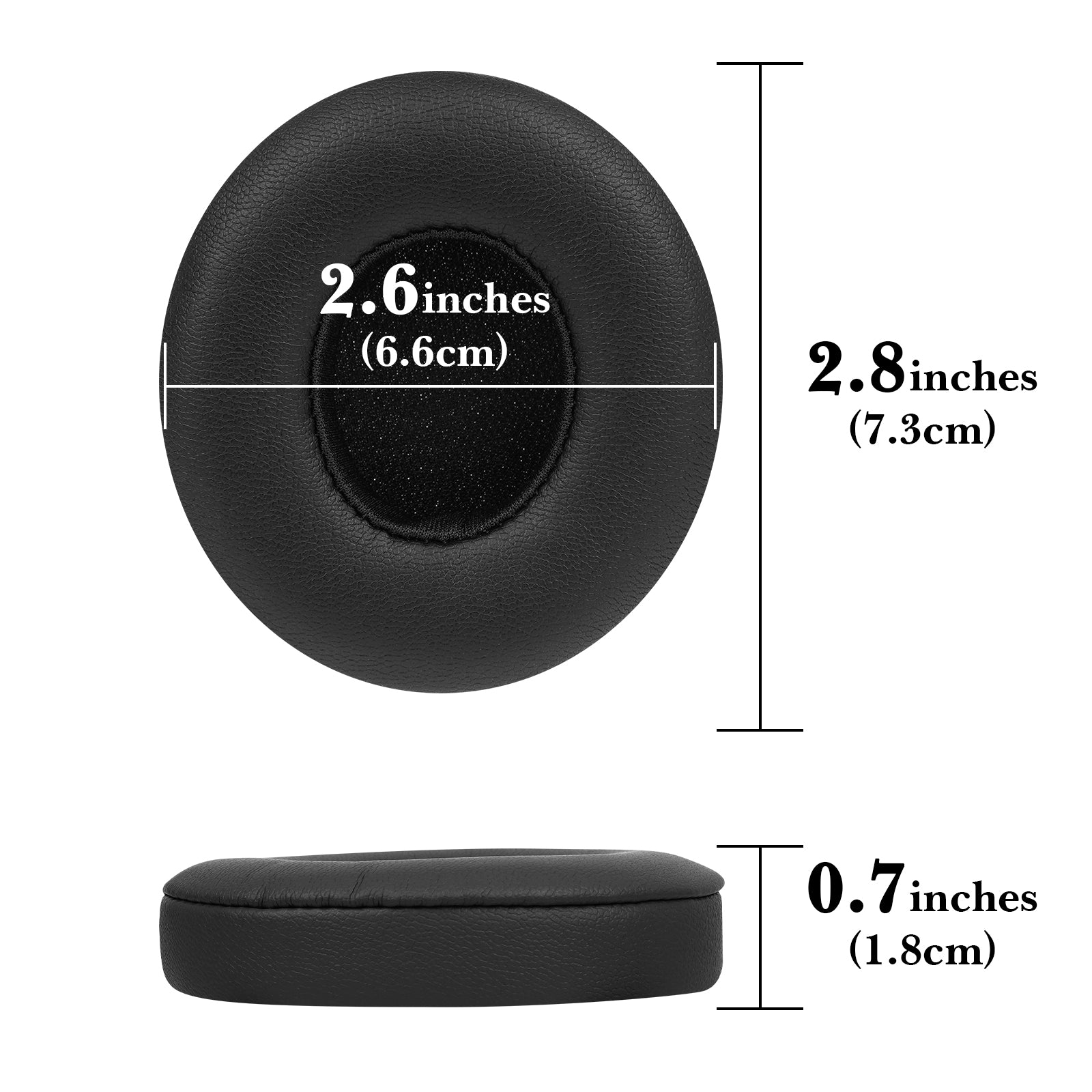 Linkidea Replacement Ear Pads for Beats Solo 4 Wireless On-Ear Headphones, Ear Cushions (Protein Leather / Black)