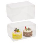 Linkidea 10 Pcs Clear Folding Storage Box, Transparent Storage Case for Dolls, Snacks & Candy, Plastic Display Container, Foldable Organizer Box (3.94'' x 7.0'')