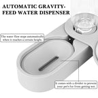 Gravity Water Dispenser for Cats, Pet Drinking Bowl Compatible with Mineral Water Bottles, Automatic Refill Water Feeder, Cat Hydration Station