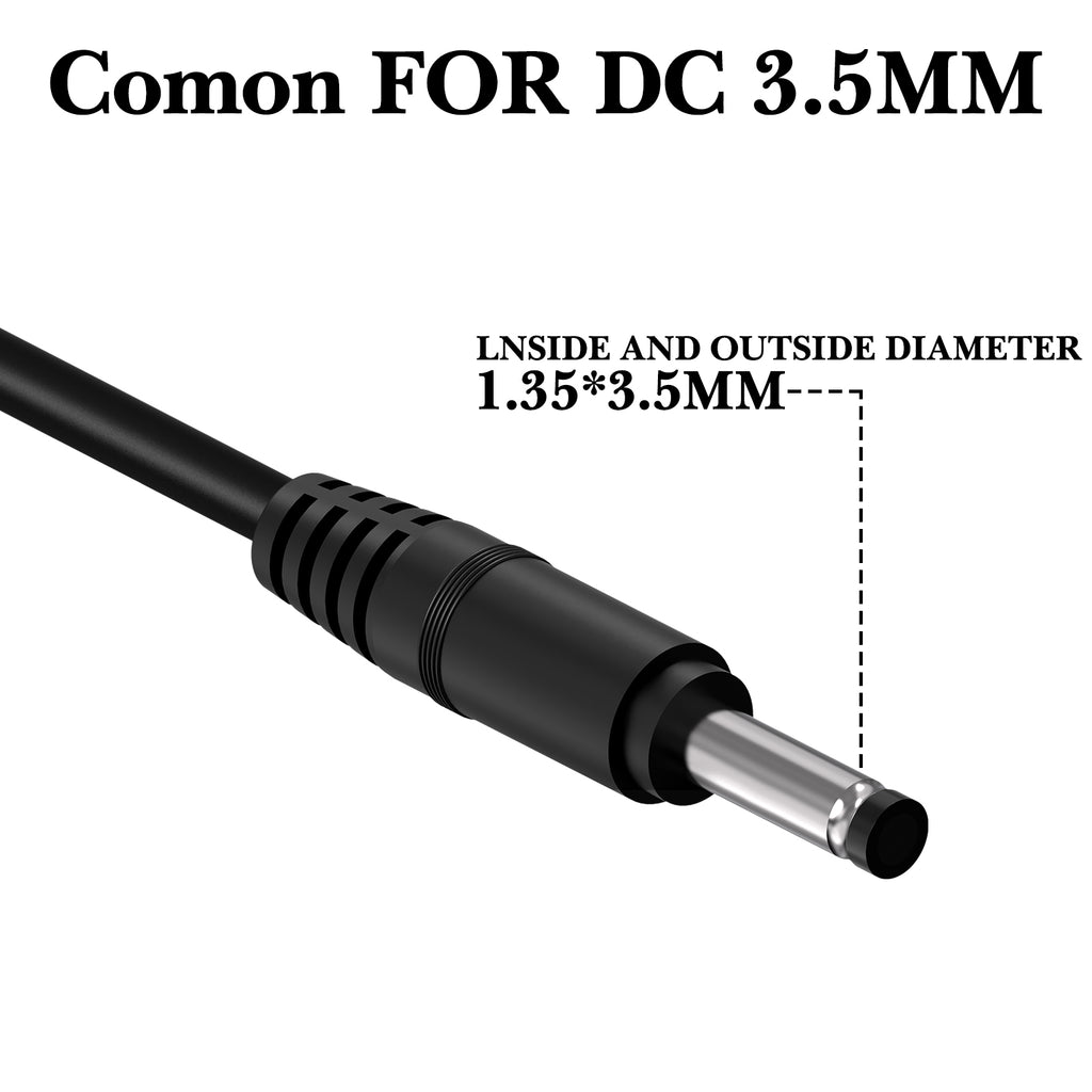 Linkidea 2 Pack Replacement Charger Cable Compatible with Fairywill FW-917/508/507 D1 D3 D7 D8 E6 E10 E11, Sonic Electric Toothbrush Charging Cord (Black, White / 4 ft)