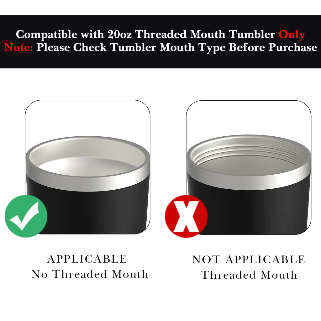 Linkidea 20oz Tumbler Lid Compatible with YETI Rambler, SUNWILL, WETOWETO, 4 Pack Replacement Spill Proof Lids for 3.2" Cup Mouth