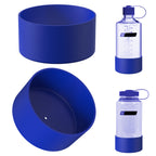 Linkidea 2 Pack Water Bottle Boot Compatible with Nalgene Sustain Wide Mouth 32oz/48oz, Narrow Mouth 32oz, Silicone Anti-Slip Bottle Bottom Bumper Protector (Navy Blue)