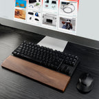 Linkidea Solid Wood Tenkeyless Keyboard Wrist Rest, 80% Keyboard Rest Pad for Office, Computer, Laptop, Mac, Comfortable, Lightweight for Easy Typing (Brown Walnut)