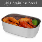 Linkidea 304 Stainless Steel Electric Lunch Box Inner Container, Compatible with 1.5L SOHIDA Electric Box, Removable Reusable Tray, Food Replace Container (Silver)