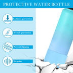 Linkidea 2 Pack Water Bottle Boot Compatible with IRON °FLASK Wide/Narrow Mouth 12oz/14oz/16oz/18oz/20oz/22oz/24oz, Silicone Bottle Bottom Sleeve Cover Bumper Protector (Sky Blue)