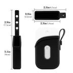 Linkidea Silicone Sanitizer Storage Case, Portable Travel Accessories, Exact Size of Container Compatible with 1 FL OZ Touchland, Fashion Accessory with Belt Fits Daily Use (Black)