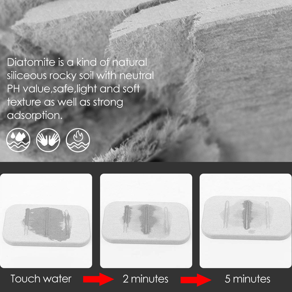 Linkidea 2 Pack Diatomite Soap Dish, Fast Drying Soap Saver, Soap Bar Holder for Bath Shower, Self-Dry Soap Container (Gray)