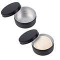 Linkidea 2 Pack Large Aluminum Shaving Soap Tin with Screw Lid, 3.9" Oversized Travel Case for Extra-Large Shaving Soap Pucks up to 3.7" Inner Diameter (Black)