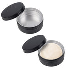 Linkidea 2 Pack Large Aluminum Shaving Soap Tin with Screw Lid, 3.9" Oversized Travel Case for Extra-Large Shaving Soap Pucks up to 3.7" Inner Diameter (Black)