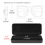 Extra Large Hard Shell Sunglasses Case, Oversized Sun Glasses Storage Organizer Compatible with TOM FORD FT0937 FT1044 Gucci GG0595S GG0875S GG0351S Rayban RB3717 (XXL / Black)