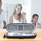 Linkidea Electric Toothbrush and Toothpaste Travel Case with Ventilation, Hard Shell Electronic Tooth Brush and Paste Protective Storage Bag, Compatible with Oral-B iO Series, Philip Sonicare