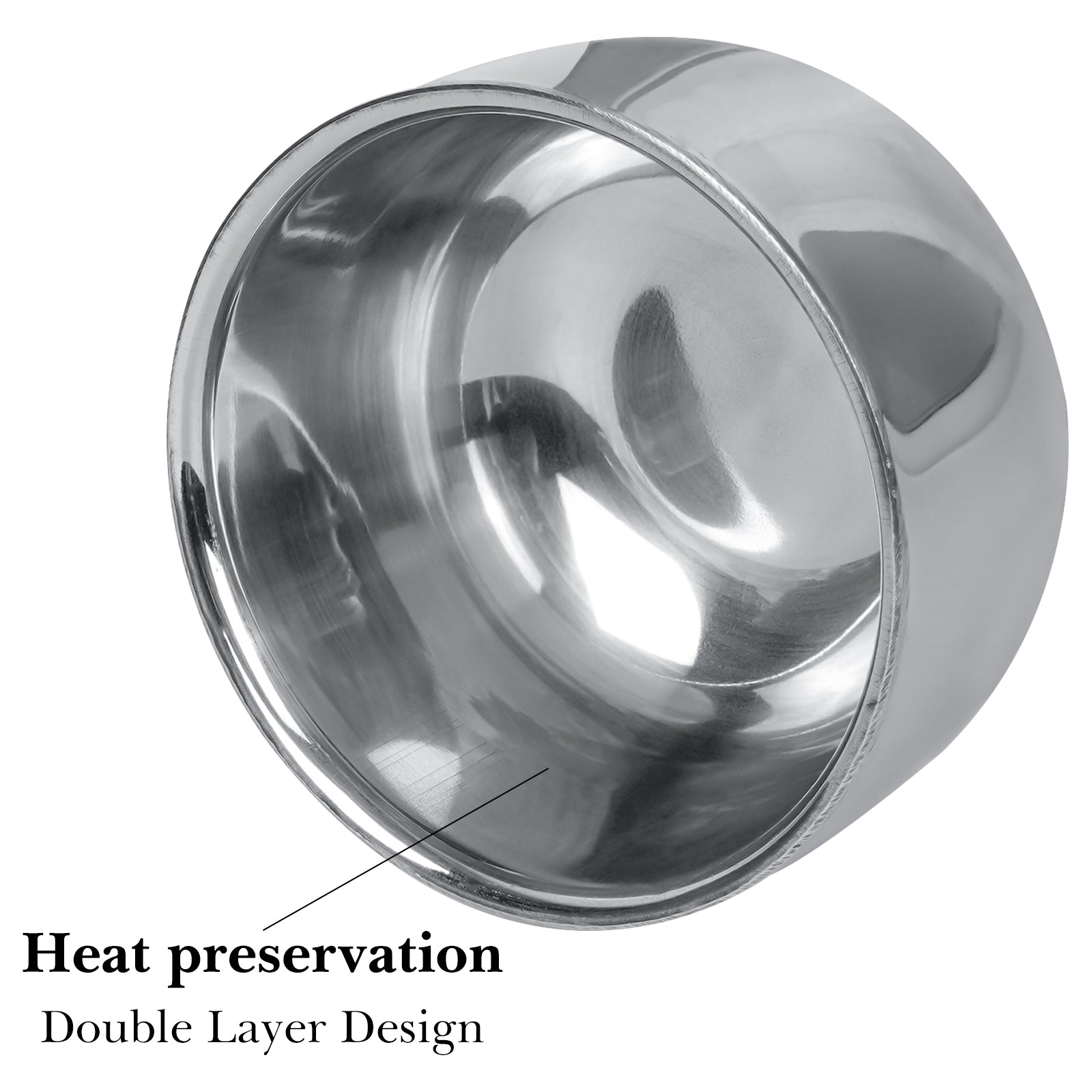 Linkidea Stainless Steel Heat Insulation Shaving Soap Cup, Durability Small Capacity Shaving Mug, Wet Razor Shave Cream Bowl for Men (Silver)