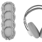 Linkidea Fabric Ear Cover, Washable Sanitary Earpads Protectors for Gym, Gaming, 2 Pairs Cloth Sweat Cover for Headphones Ear Cups, Sweat-Resistant (L, Grey)