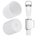 Linkidea Water Bottle Boot Compatible with Stanley Quencher H2.0 20oz/30oz/40oz, IceFlow Flip 20oz/30oz, Silicone Waterbottle Bottom Sleeve Cover Protector, Bottle Bumper (White / 2 Pack)