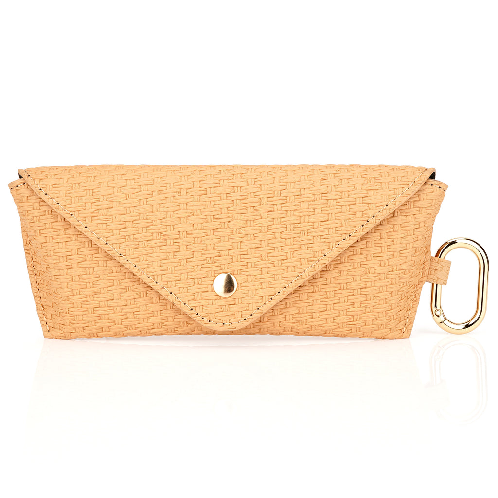 Extra Large Sunglasses Pouch Case with Hook, Vegan Leather Sunspecs Organizer Soft Bag Compatible with RayBan RB3647N RB2197 RB0360S