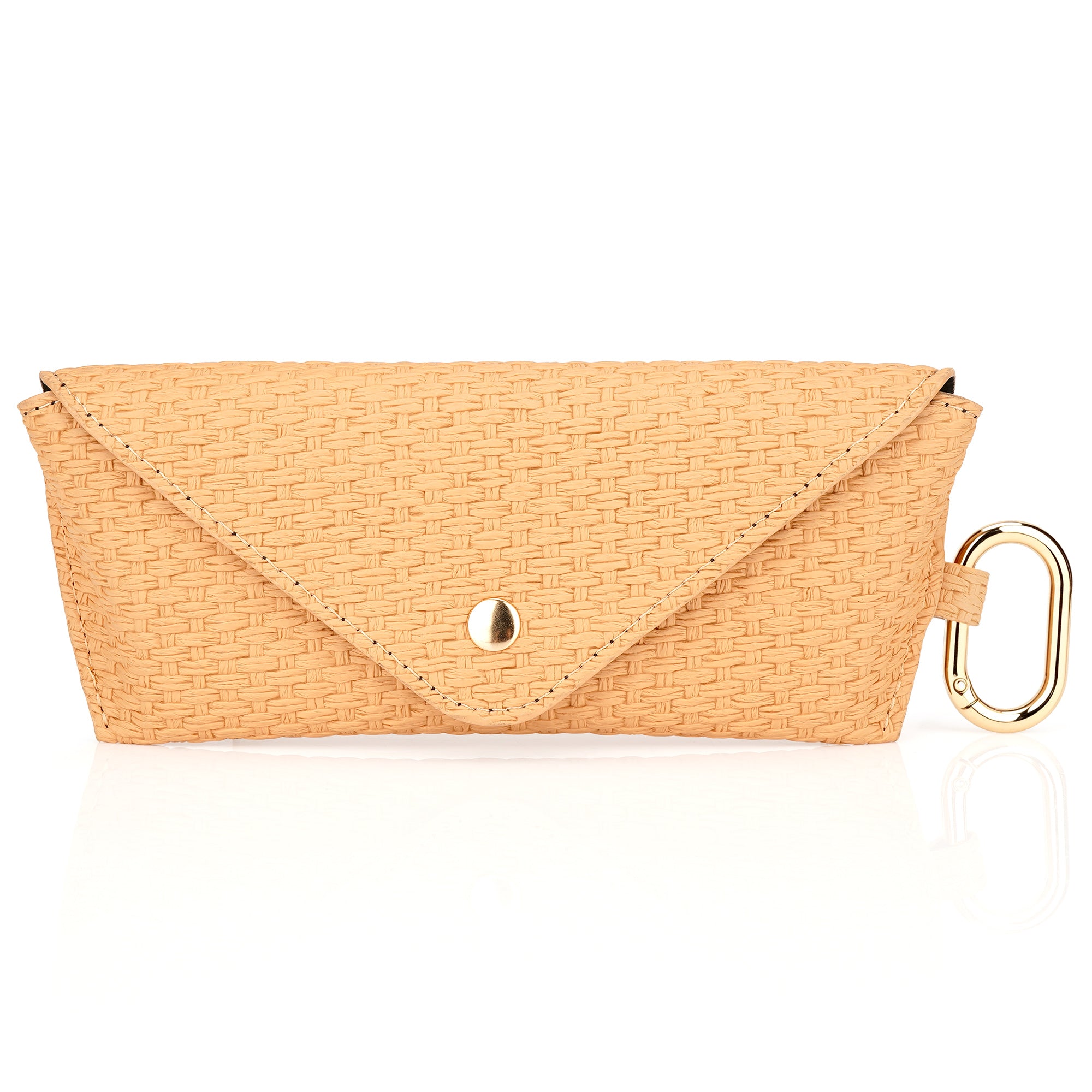 Extra Large Sunglasses Pouch Case with Hook, Vegan Leather Sunspecs Organizer Soft Bag Compatible with RayBan RB3647N RB2197 RB0360S