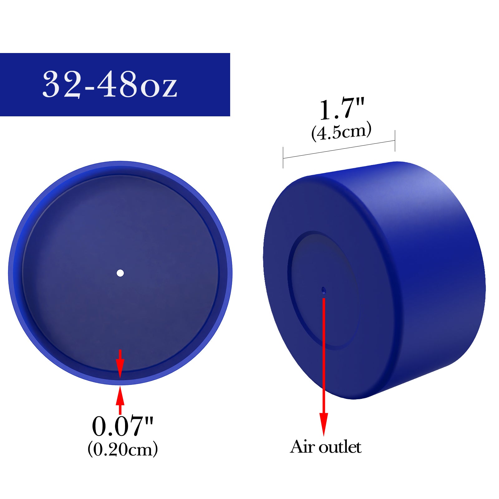 Linkidea 2 Pack Water Bottle Boot Compatible with Nalgene Sustain Wide Mouth 32oz/48oz, Narrow Mouth 32oz, Silicone Anti-Slip Bottle Bottom Bumper Protector (Navy Blue)