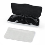 Linkidea Oversized Sunglasses Case, Large Frame Glasses Case for Sunglass, Eyeglasses Travel Bag Compatible with DIOR Missdior B1U EverDior A1U Rayban Aviator Titanium (Silver)