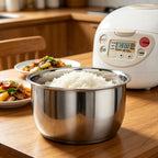 Linkidea Rice Cooker Stainless Steel Inner Pot Compatible with Zojirushi NS-WAC10, NS-TGC10, AROMA ARC-6106, Dishwasher Safe, No Coating Replacement Bowl