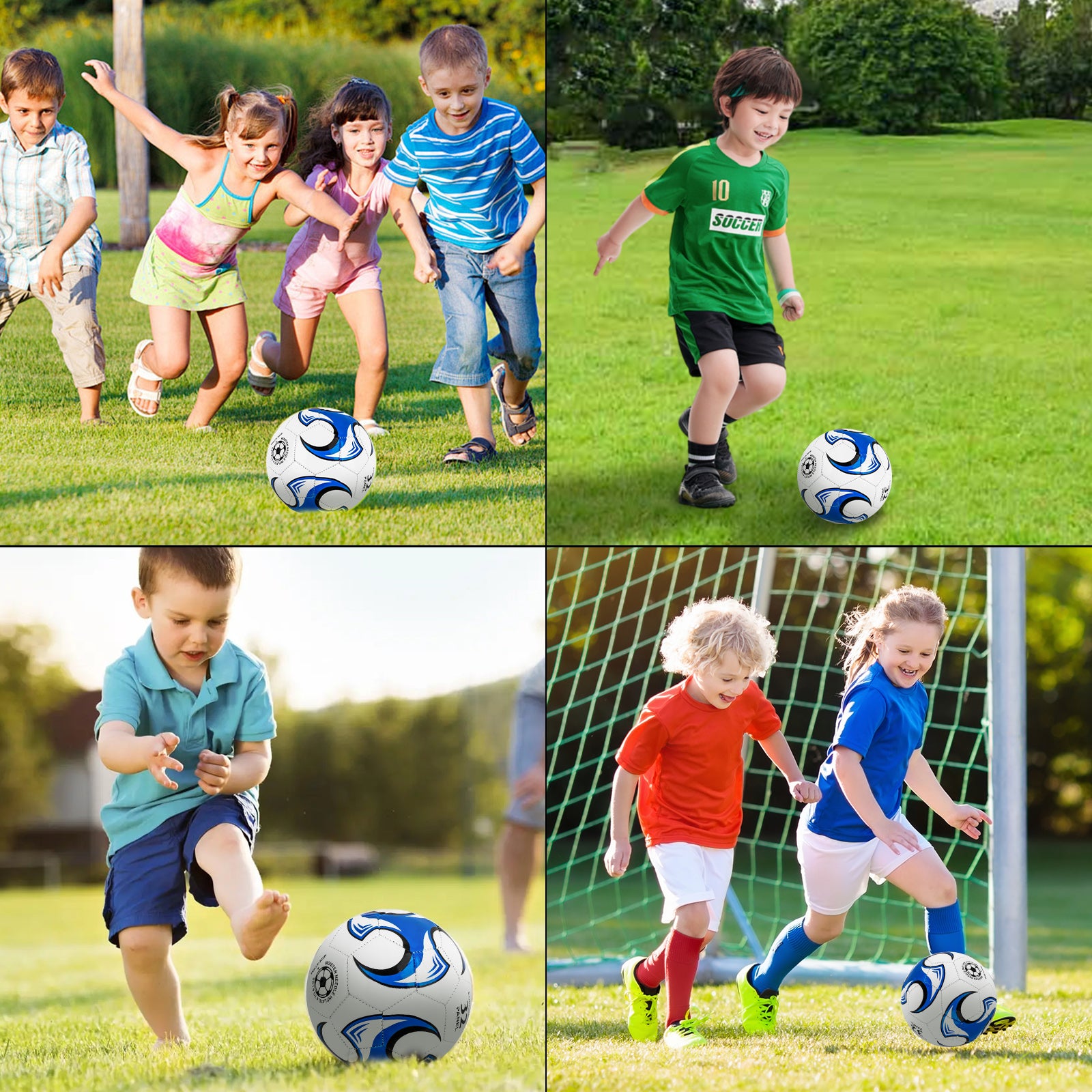 Linkidea Size 2 Soccer Ball for Skill Training, Mini Practice Football for Ball Control, Dribbling and Casual Play (Blue)