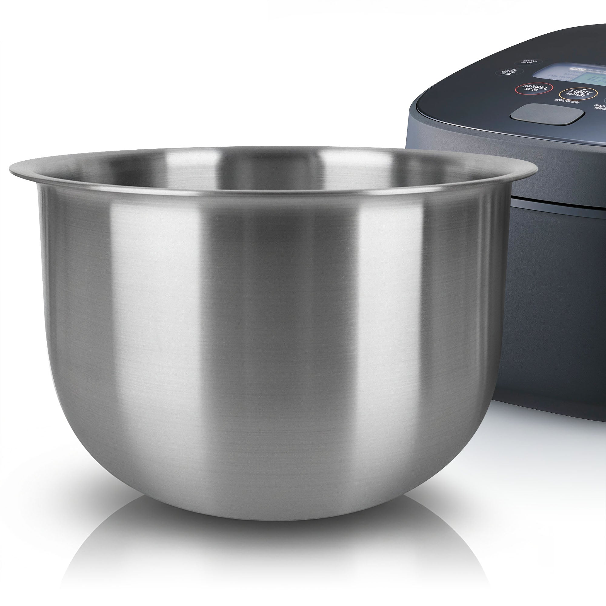 Linkidea Rice Cooker Stainless Steel Inner Pot Compatible with Zojirushi NW-QAC18, Dishwasher Safe, No Coating Replacement Bowl