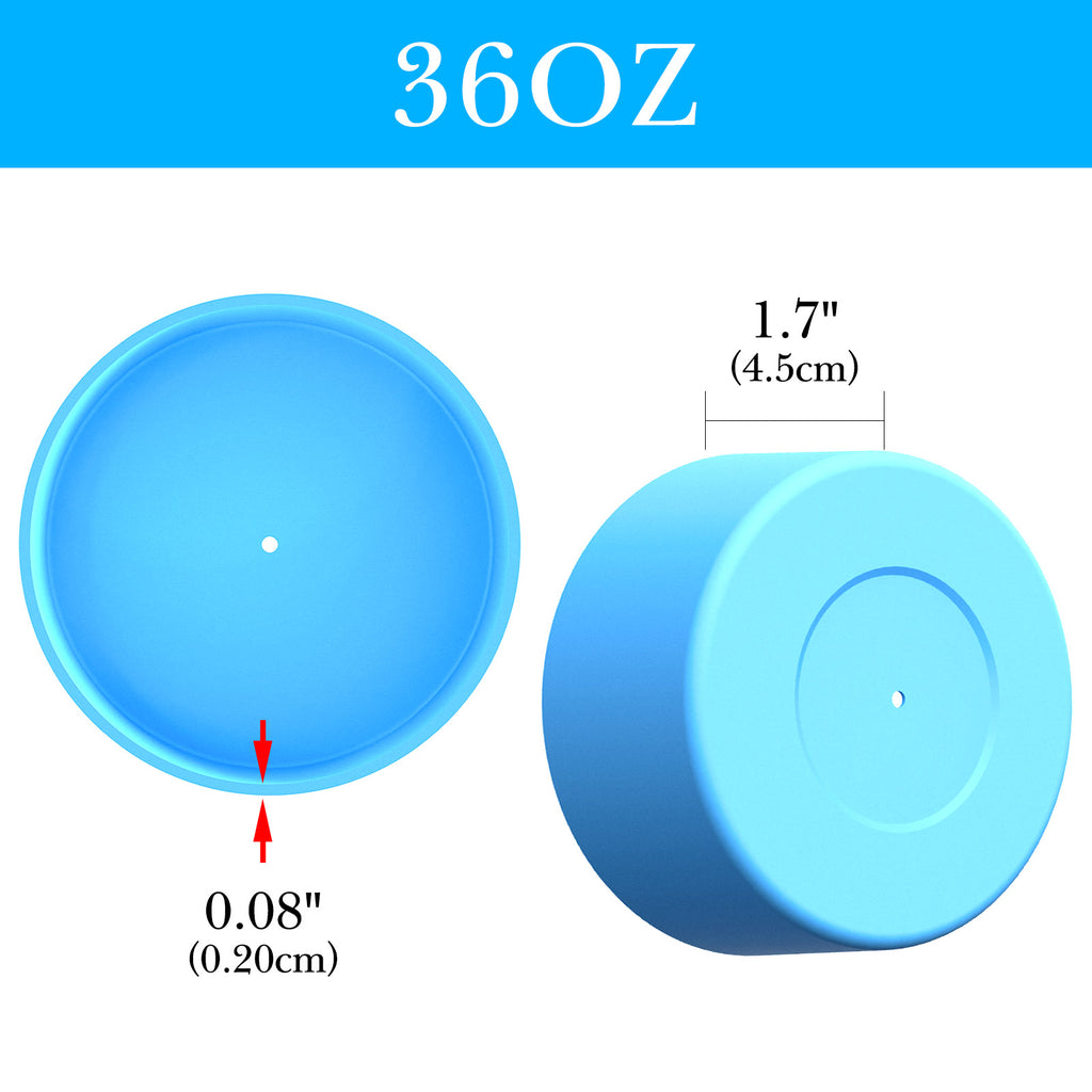 Linkidea 2 Pack Water Bottle Boot Compatible with Stanley Quick Flip GO 36oz, Silicone Bottle Bottom Bumper Protector (Blue)