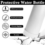 Linkidea 2 Pack Water Bottle Boot Compatible with YETI Rambler Bottle 26oz, Yonder 34oz, Silicone Anti-Slip Bottle Bottom Sleeve Bumper Protector (White)