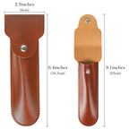 Linkidea Razor Case for Travel, Shaver Carrying Pouch for Men, Compatible with Gillette Sensor 3, MK-23C, Dorco Pace 6 Pro, Portable Storage Organizer (Brown)