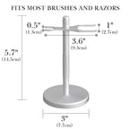 Linkidea Quick Drying Safety Razor Stand, Bathroom Organizer Compatible with Vikings Blade Chieftain, Merkur 34C / 38C & More, Shaving Accessories (Silver)
