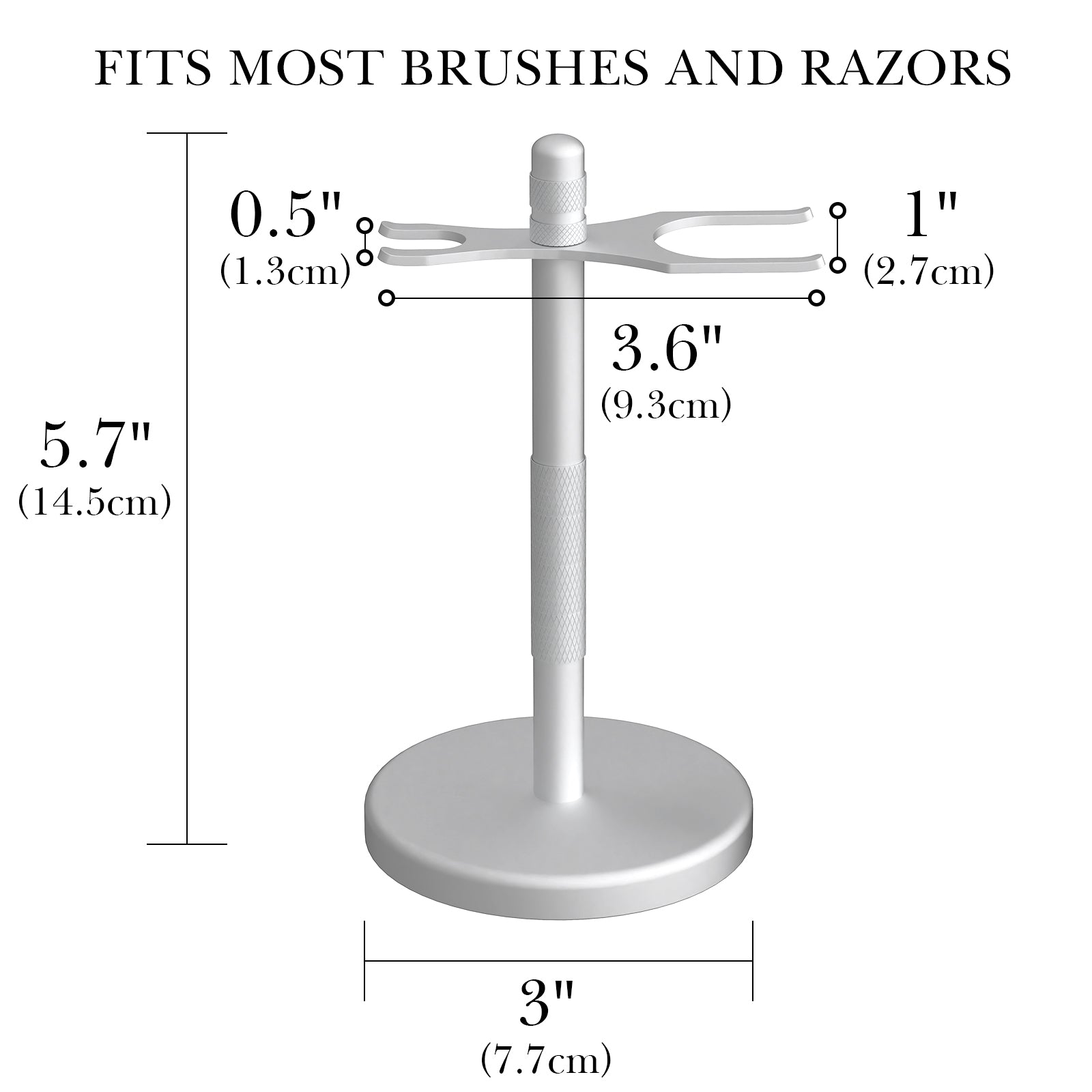 Linkidea Quick Drying Safety Razor Stand, Bathroom Organizer Compatible with Vikings Blade Chieftain, Merkur 34C / 38C & More, Shaving Accessories (Silver)