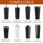 Linkidea Vegan Leather Tumbler Carrier With Strap Compatible with IRON FLASK Classic 24oz, Simple Modern Tumbler, Cup Sling Bag Holder, Shoulder Strap, Light Brown
