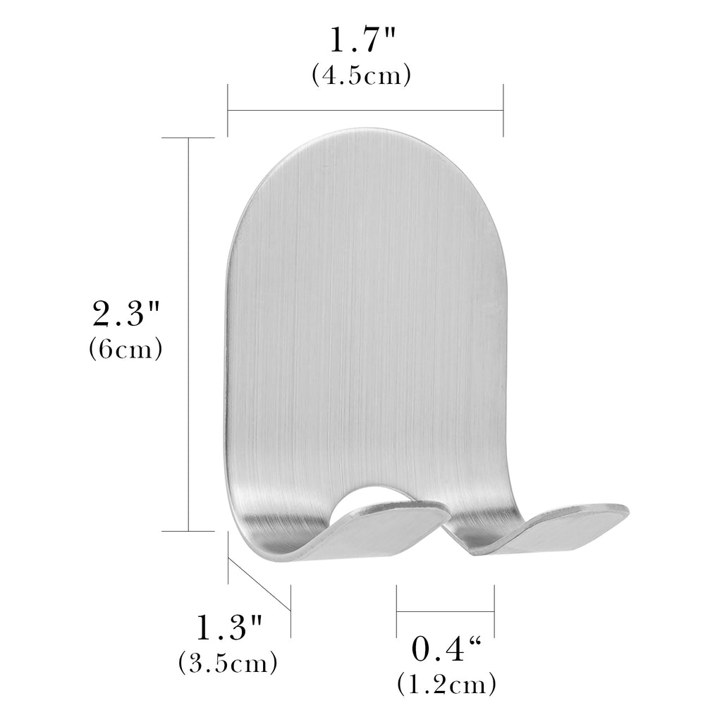 Linkidea 2 Pack Wall Mount Razor Holder for Shower, Self Adhesive Shaver Hooks, Round Stainless Steel Sticky Hanger Compatible with Venus Platinum, Fusion 5 Proshield, MK-23C (Silver)