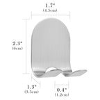 Linkidea 2 Pack Wall Mount Razor Holder for Shower, Self Adhesive Shaver Hooks, Round Stainless Steel Sticky Hanger Compatible with Venus Platinum, Fusion 5 Proshield, MK-23C (Silver)