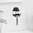 Linkidea Razor Holder Suction Cup, Creative Shower Razor Hooks Hanger for Bathroom, Compatible with Venus Platinum, Fusion 5 Proshield & Proglide, Labs with Exfoliating Bar (White)