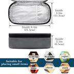 Linkidea Travel Snack Bags, Thermal Insulated Container for Fruit, Lightweight Leakproof Outdoor Food Cooler Bag, Portable Storage Accessories Fits Picnic (Grey)