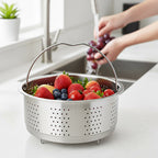 Linkidea 304 Stainless Steel Rice Cooker Steamer Tray Compatible with AROMA-ARC-954SBD, Multi-Purpose Vegetable Steamer Basket for Pots