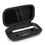 Linkidea Durable Hard Shell Shaving Travel Case, Storage Box for Short/Long Handled Razor Blades & Accessories, Compatible with Merkur, Vikings, WEISHI Double Edge Safety Razors (Black)