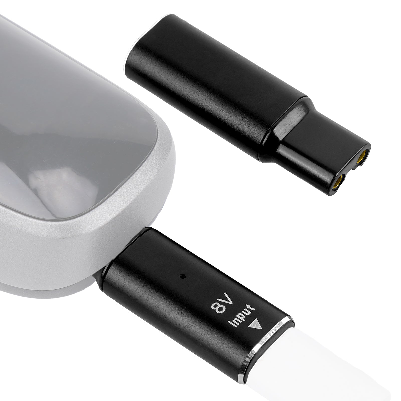 Linkidea 2 Pack 8V Type-C Shaver Adapter, Compatible with Philips Norelco Oneblade QP2630, QP2530, HQ850, USB-C Charging Converter Head Without Cable (Black)