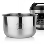 Linkidea Rice Cooker Stainless Steel Inner Pot Compatible with Aroma ARC-150SB, Dishwasher Safe, No Coating Replacement Bowl