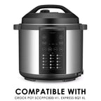 Linkidea Rice Cooker Aluminum Inner Pot Compatible with Crock-Pot Express, SCCPPC800-V1, Dishwasher Safe, Replacement Bowl