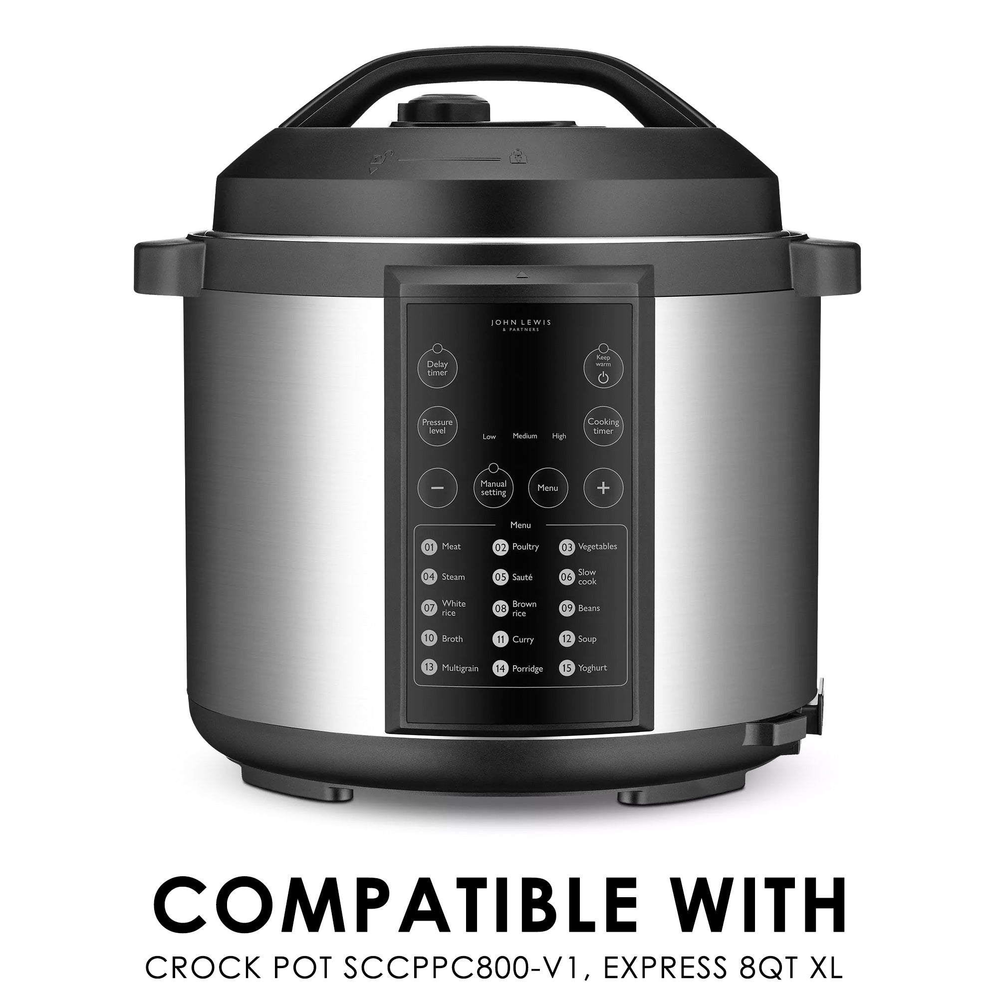 Linkidea Rice Cooker Aluminum Inner Pot Compatible with Crock-Pot Express, SCCPPC800-V1, Dishwasher Safe, Replacement Bowl