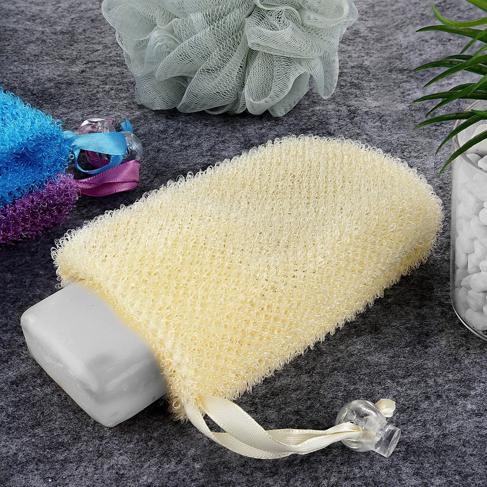 Linkidea 3 Pack Mesh Soap Scrubber Pouch, Soap Saver Bag, Soap Pouch for Shower, Mesh Soap Saver Bags with Drawstring for Shower Bathroom (Pink, Blue, Yellow)