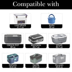 Linkidea Portable Cooler Tote for Adult, Large Capacity Oxford Thermal Lunch Bag with Handle, Compatible with Crock Pot, DUPASU, Aotto, LUNCHEAZE Electric Lunch Box (Black)